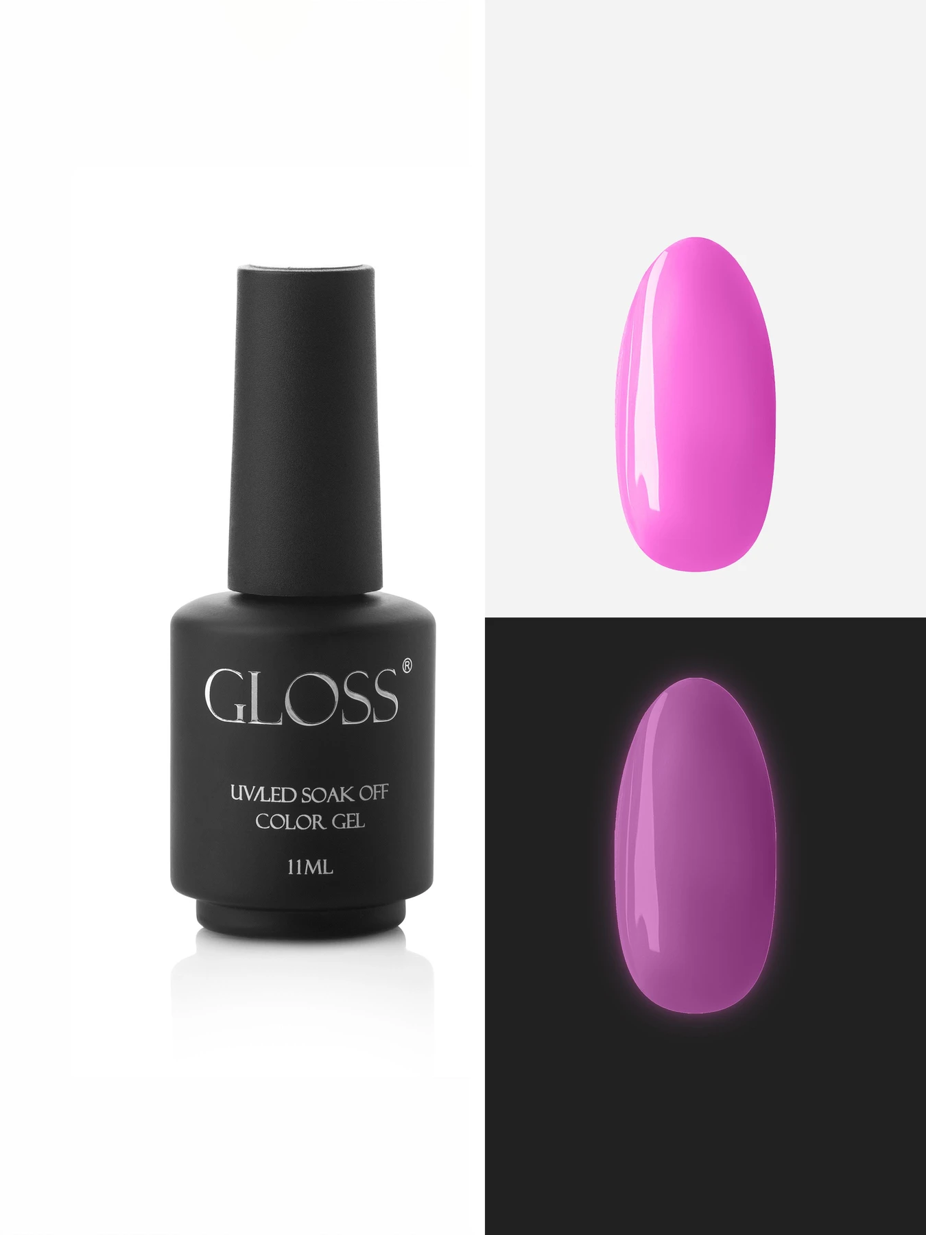 Люминесцентный гель-лак Hot Pink Elf, насыщенный розовый Elf GLOSS COMPANY модель 4823271410813 Фото