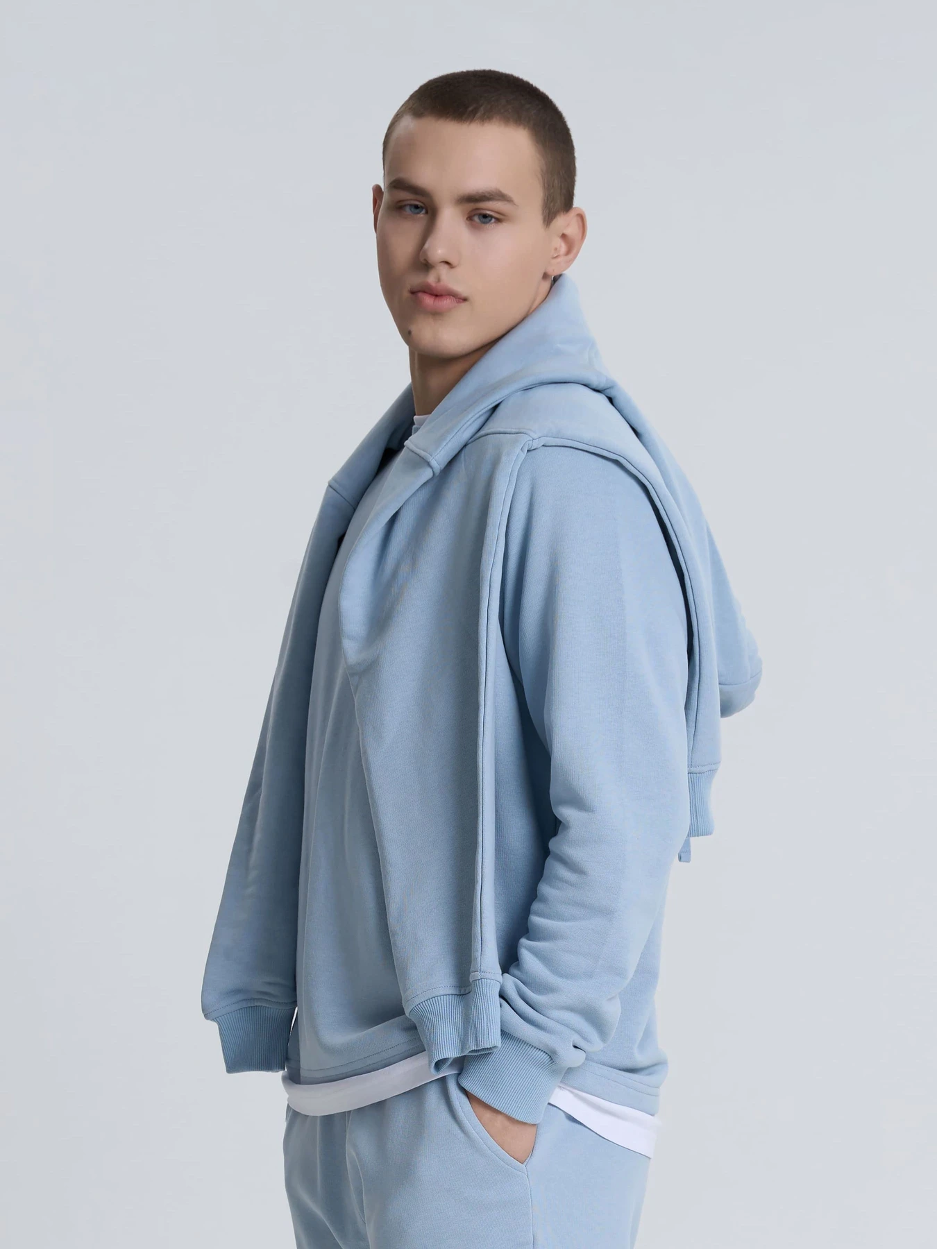 Худі та світшоти Роза модель 240620_gray_blue Худі та світшоти Роза модель 240620_gray_blue Фото