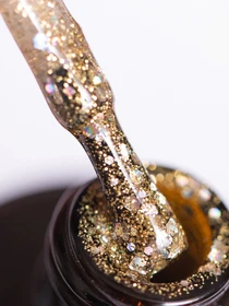Гель-лак GLOSS Shine 409, золотистый с голографическими блестками Shine GLOSS COMPANY модель 4823271403389 Фото