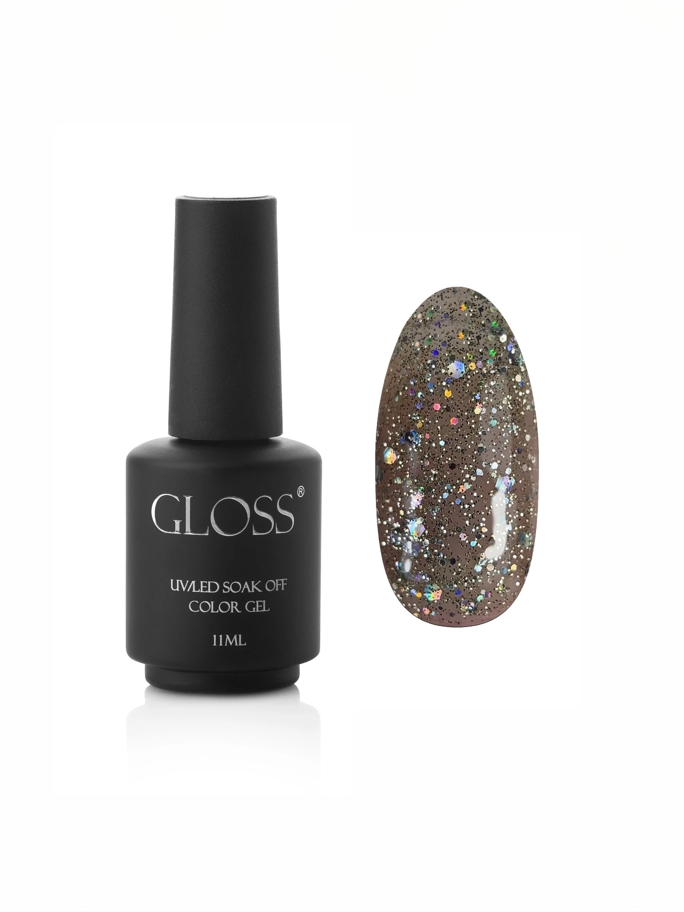 Гель-лак GLOSS Shine 410, серебристый с голографическими блестками Shine GLOSS COMPANY модель 4823271403396 Гель-лак GLOSS Shine 410, серебристый с голографическими блестками Shine GLOSS COMPANY модель 4823271403396 Фото