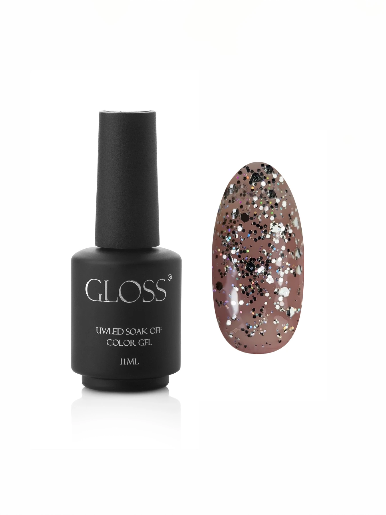 Гель-лак GLOSS Shine 411, сріблястий, голографічний мікроблиск та блискітки Shine GLOSS COMPANY модель 4823271402863 Гель-лак GLOSS Shine 411, сріблястий, голографічний мікроблиск та блискітки Shine GLOSS COMPANY модель 4823271402863 Фото