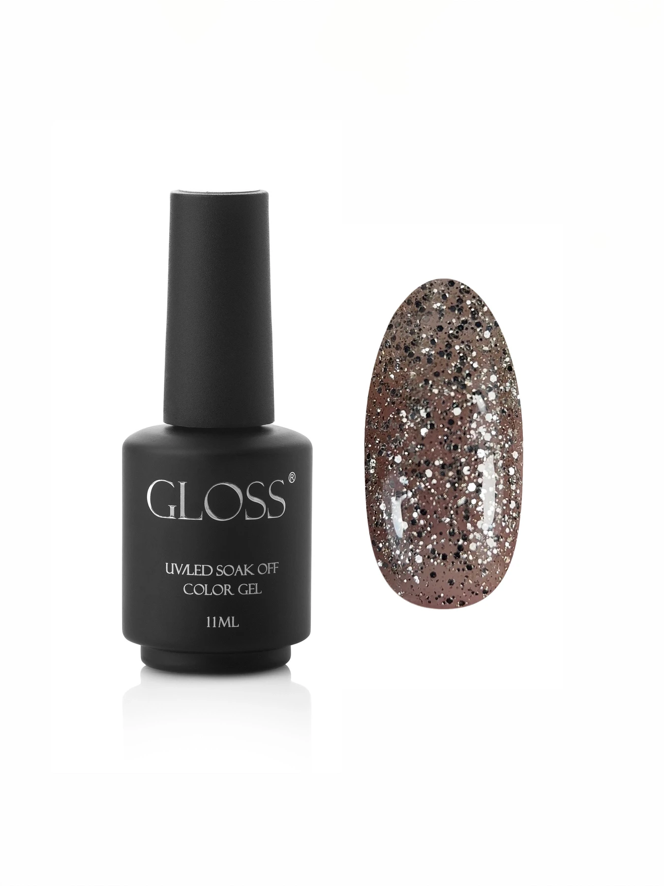 Гель-лак GLOSS Shine 412, белое золото с блестками. Shine GLOSS COMPANY модель 4823271402849 Гель-лак GLOSS Shine 412, белое золото с блестками. Shine GLOSS COMPANY модель 4823271402849 Фото