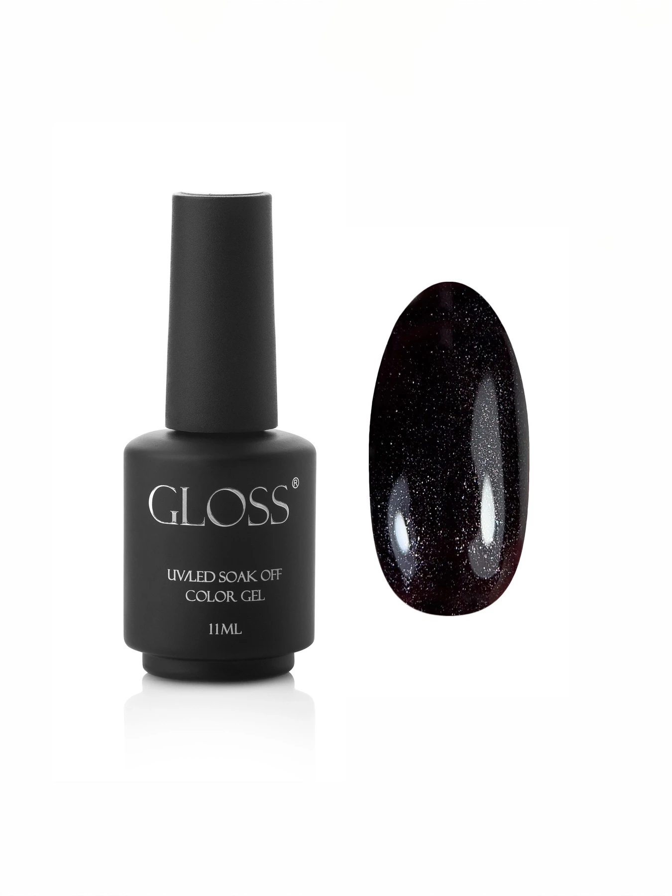Гель-лак GLOSS Shine 417, темно-сливовый с микроблеском. GLOSS COMPANY модель 4823271402351 Фото