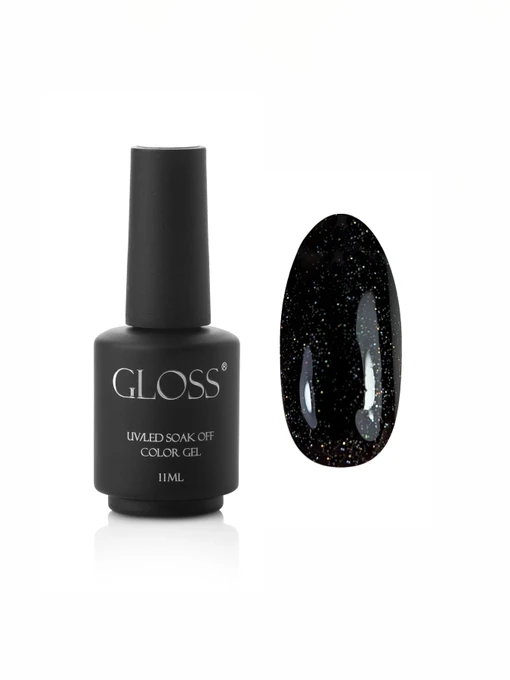 Гель-лак GLOSS Shine 418, черный с микроблеском Shine GLOSS COMPANY модель 4823271403525 Фото