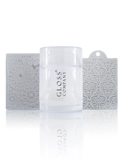 Набор для стемпинга GLOSS, двусторонний штамп и 2 скрапера. Стемпінг GLOSS COMPANY модель 4823271409909 Фото