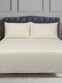 Комплект Постільної Білизни Страйп Сатин Champagne Vital Textile модель SP1.5-2 Фото
