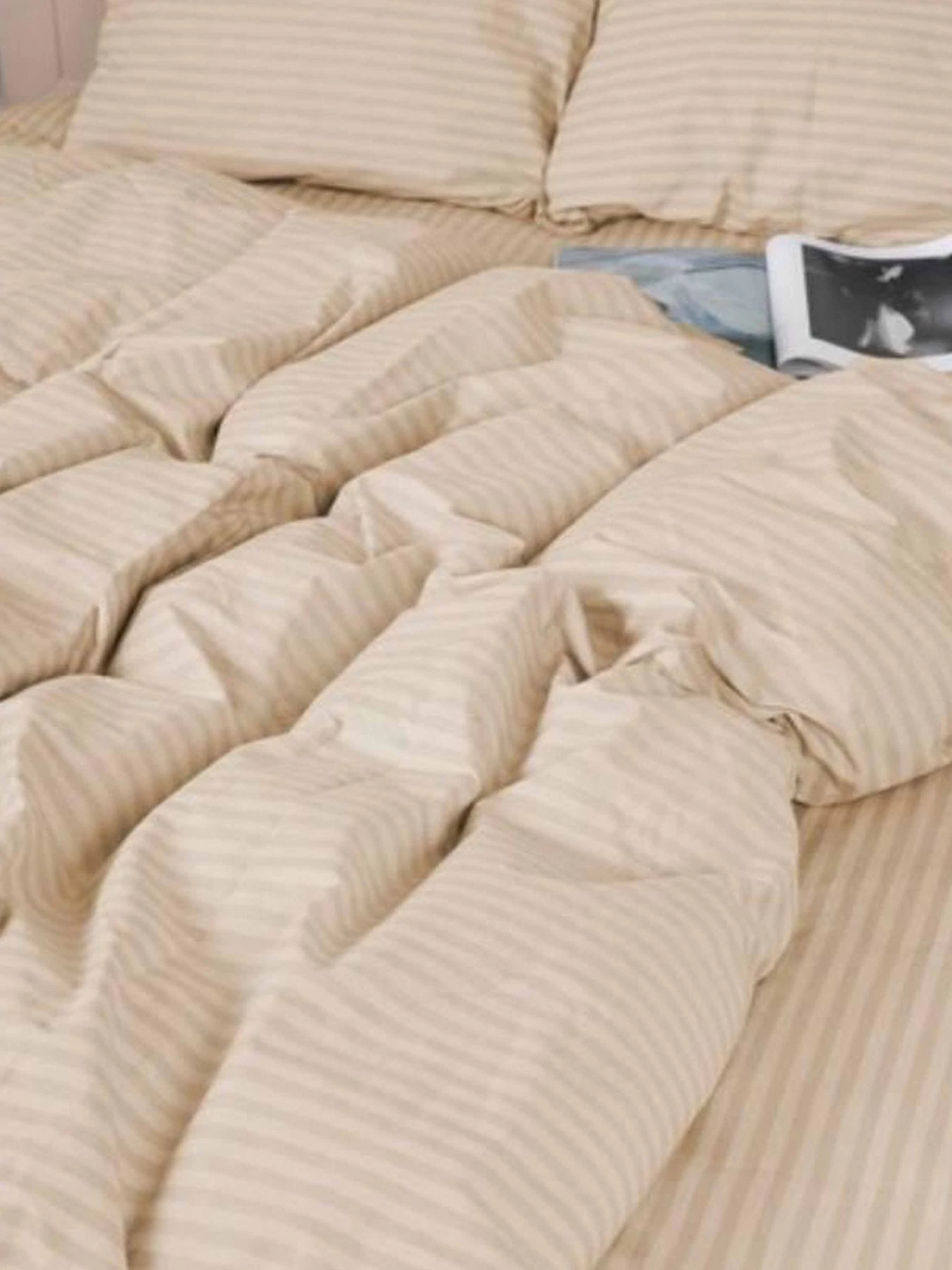 Комплект Постільної Білизни Страйп Сатин Sweet Vanila Vital Textile модель SP1.5-3 Комплект Постільної Білизни Страйп Сатин Sweet Vanila Vital Textile модель SP1.5-3 Фото