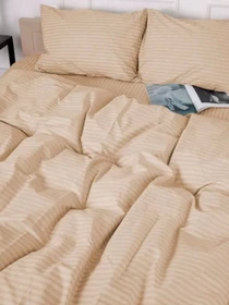 Комплект Постільної Білизни Страйп Сатин Sweet Vanila Vital Textile модель SP1.5-3 Фото