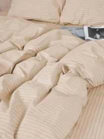 Комплект Постільної Білизни Страйп Сатин Sweet Vanila Vital Textile модель SP1.5-3 Фото