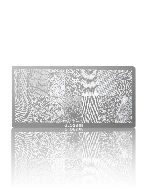 Пластина для стемпінгу GLOSS 08 GLOSS COMPANY Стемпінг, сірий