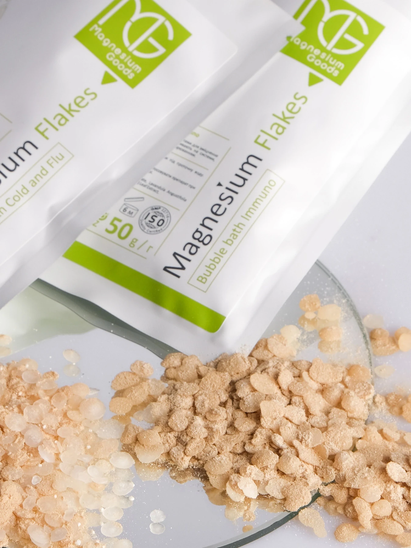 Саше 2в1 Магниевая соль и пена для ванн Magnesium Flakes Bubble Bath IMMUNO Magnesium Goods модель 682075 Саше 2в1 Магниевая соль и пена для ванн Magnesium Flakes Bubble Bath IMMUNO Magnesium Goods модель 682075 Фото