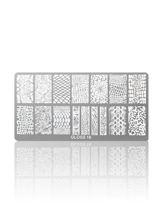 Пластина для стемпінгу GLOSS 16 GLOSS COMPANY Стемпінг, сірий
