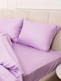 Комплект Постельного белья Страйп Сатин Lilac Vital Textile модель SP1.5-7 Фото