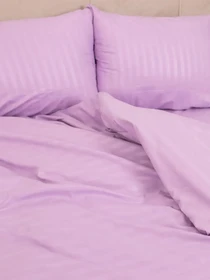 Комплект Постельного белья Страйп Сатин Lilac Vital Textile модель SP1.5-7 Фото