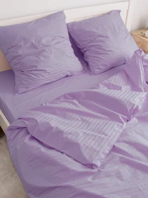 Комплект Постельного белья Страйп Сатин Lilac Vital Textile модель SP1.5-7 Фото