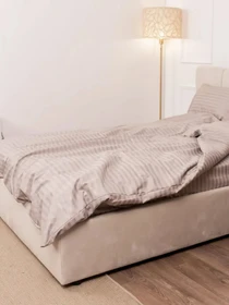 Комплект Постельного белья Страйп Сатин Grey Vital Textile модель SP1.5-10 Фото