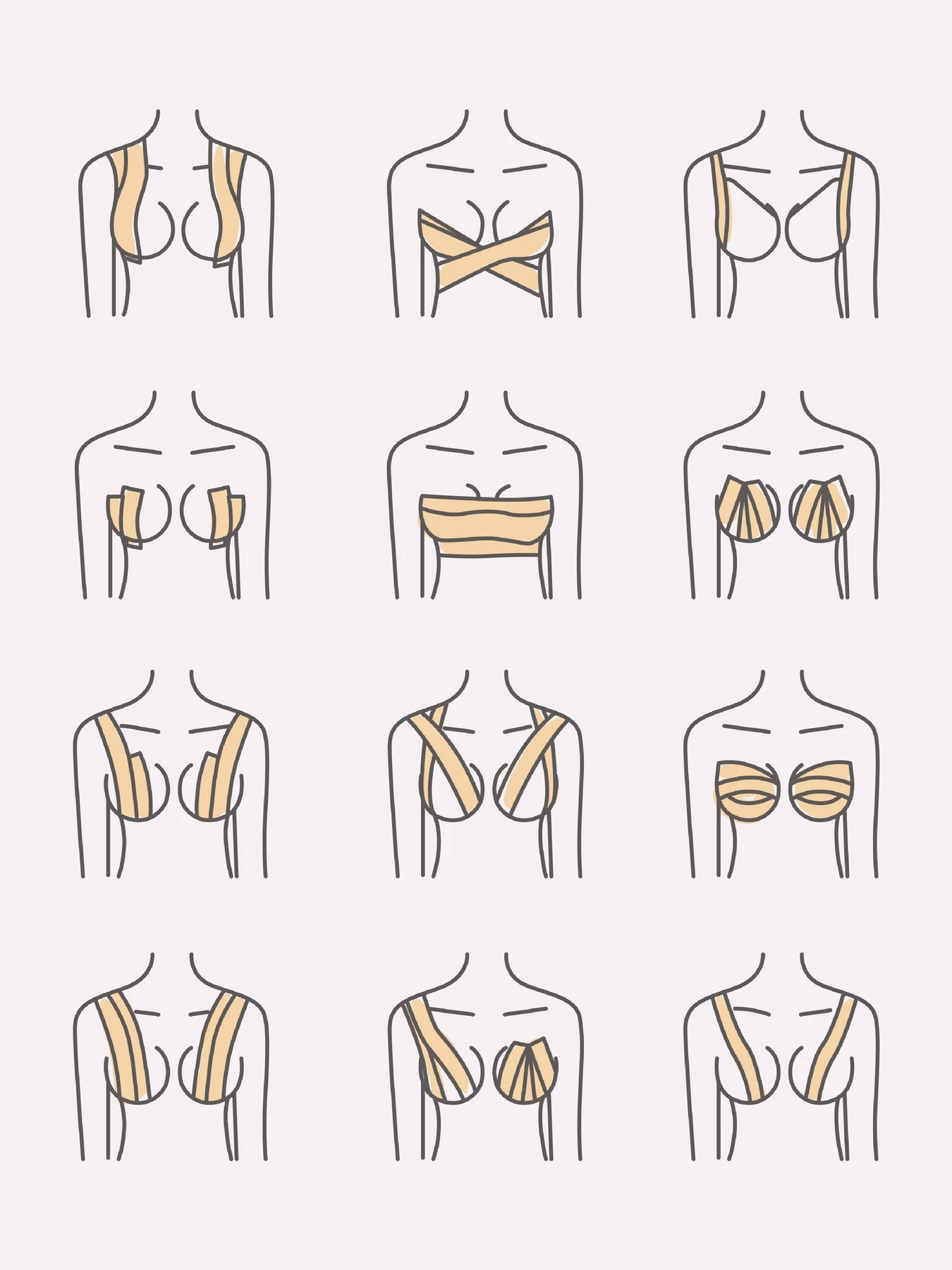 Нижнее белье Brabrabra Тейп для грудей модель 00-00012122_beige Фото