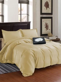 Комплект Постільної Білизни Страйп Сатин Gold Vital Textile модель SP1.5-15 Фото