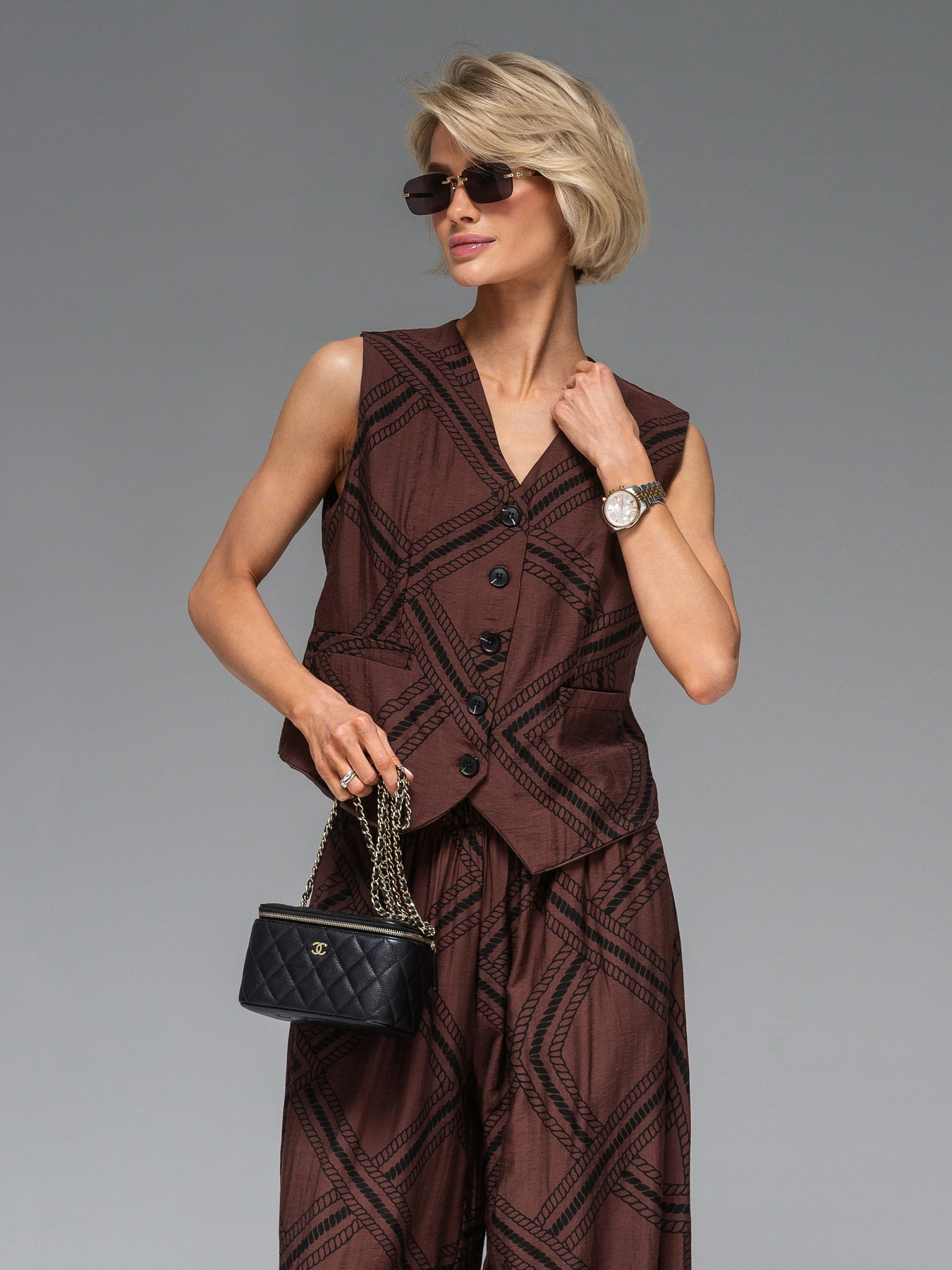 Костюмы VIVA WEAR модель 3808-jilet-choco Фото