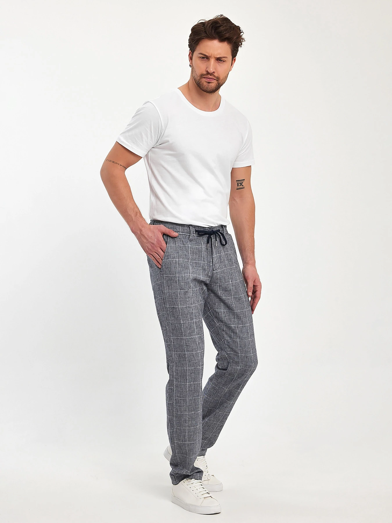Штани Trend Collection модель TC12150GreyWhiteSHTN Штани Trend Collection модель TC12150GreyWhiteSHTN Фото