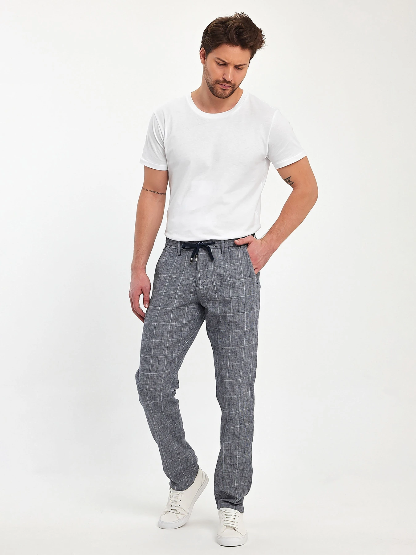 Штани Trend Collection модель TC12150GreyWhiteSHTN Штани Trend Collection модель TC12150GreyWhiteSHTN Фото