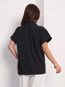 Сорочки ISSA Plus модель 15178_черный Фото