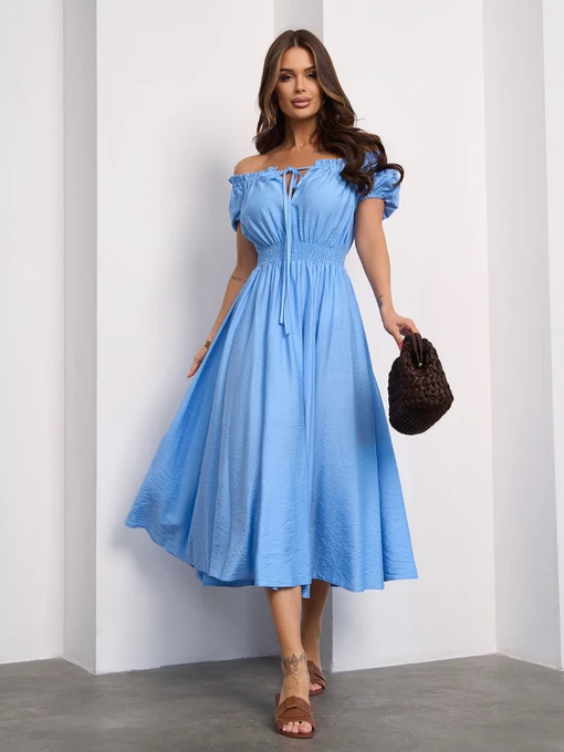 Платья ISSA Plus модель 15185_голубой Фото