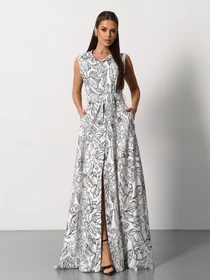 Сукні ISSA Plus модель 15167_белый_черный Фото