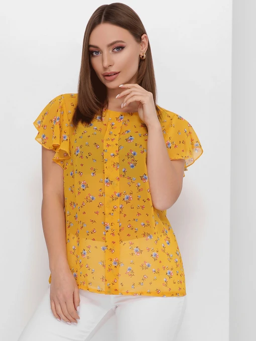 Сорочки MarSe модель marse-bluza-1883-gorchichnj Фото