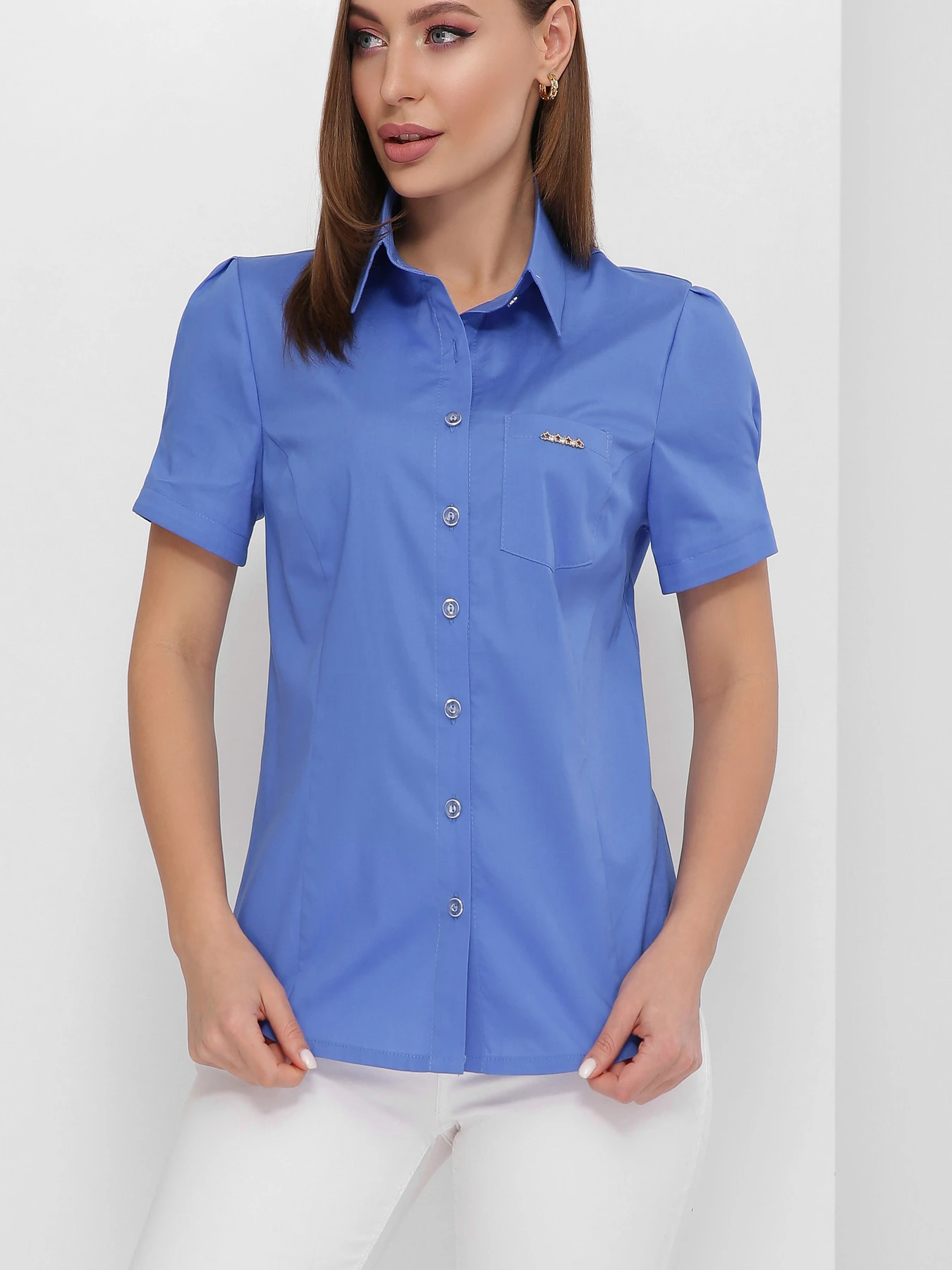 Сорочки MarSe модель marse-bluza-1879-sinij Фото