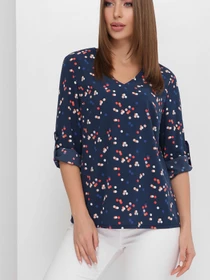 Рубашки MarSe модель marse-bluza-1878-temno-sinij Фото
