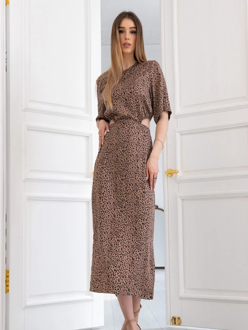Платья RiMari модель 02-kapuchino-print Фото