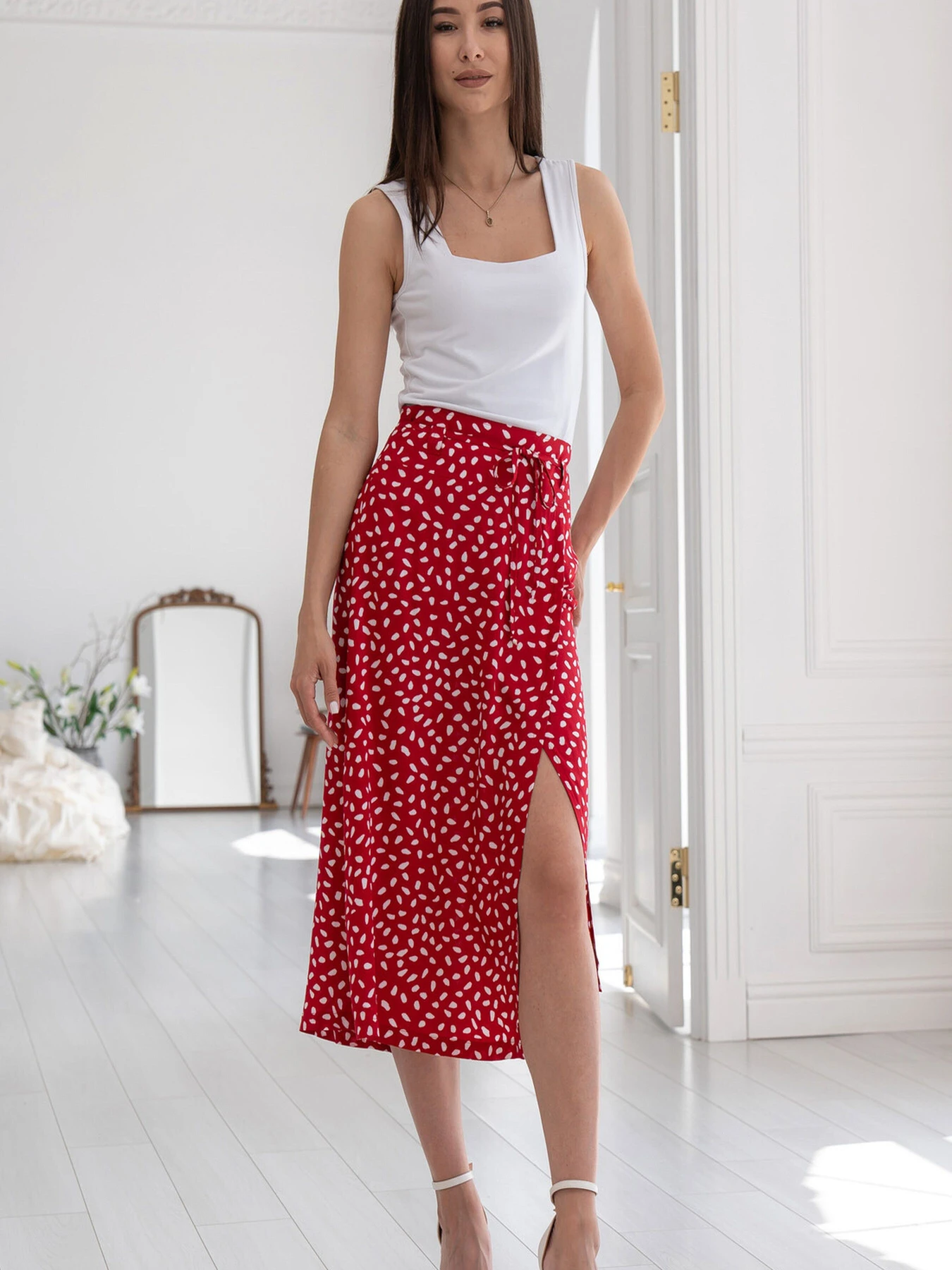 Юбки RiMari модель 0322-chervonij-print Фото