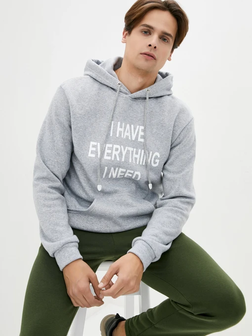 Худи и свитшоты ISSA Plus модель GN-445_gray Фото