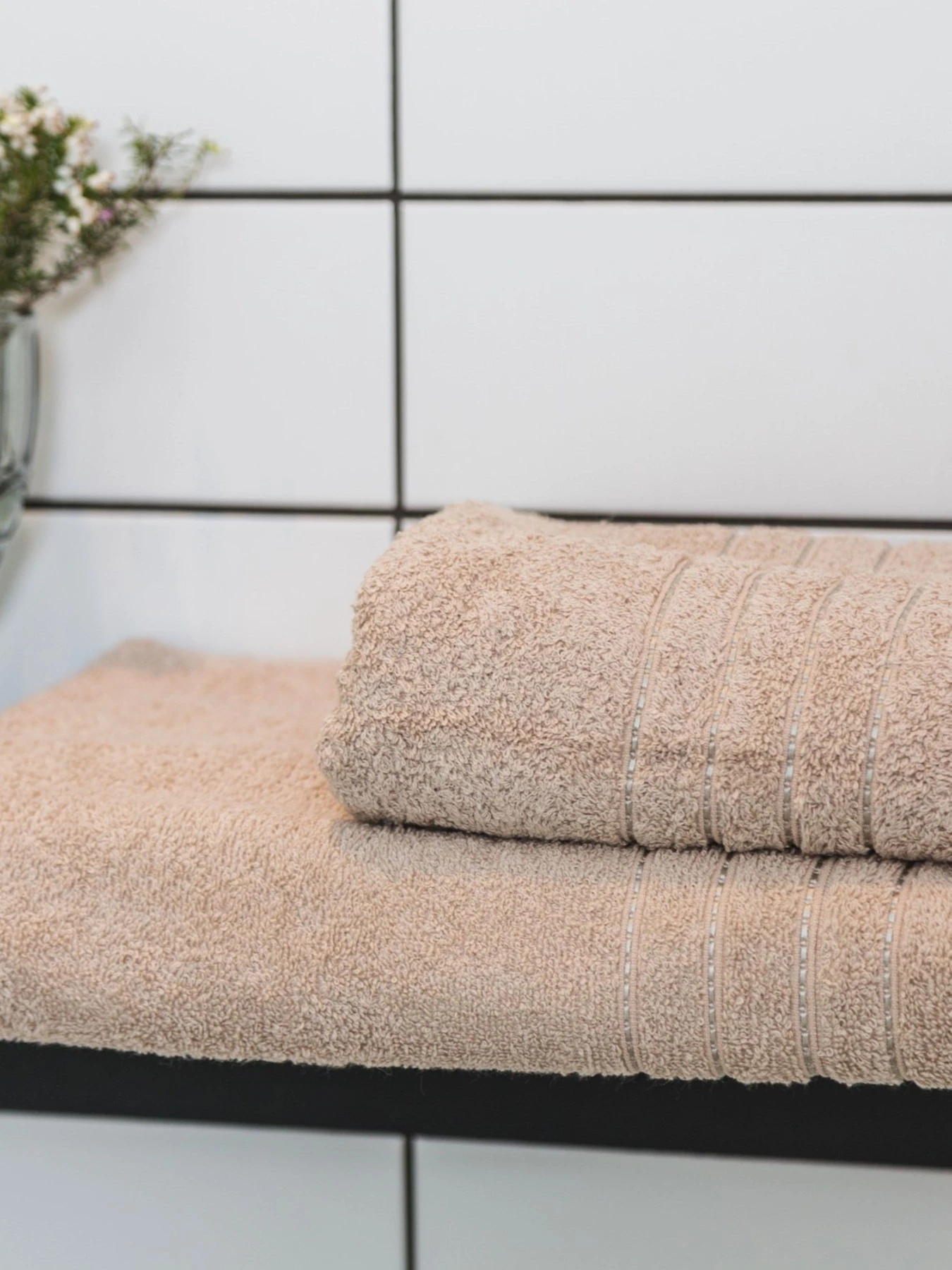 Полотенце махровое с бортом высокой плотности Beige Ecotton модель 24405 Фото