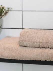 Полотенце махровое с бортом высокой плотности Beige Ecotton модель 24405 Фото