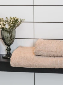 Полотенце махровое с бортом высокой плотности Beige Ecotton модель 24405 Фото