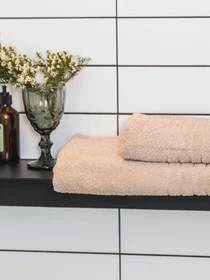 Полотенце махровое с бортом высокой плотности Beige Ecotton модель 24405 Фото