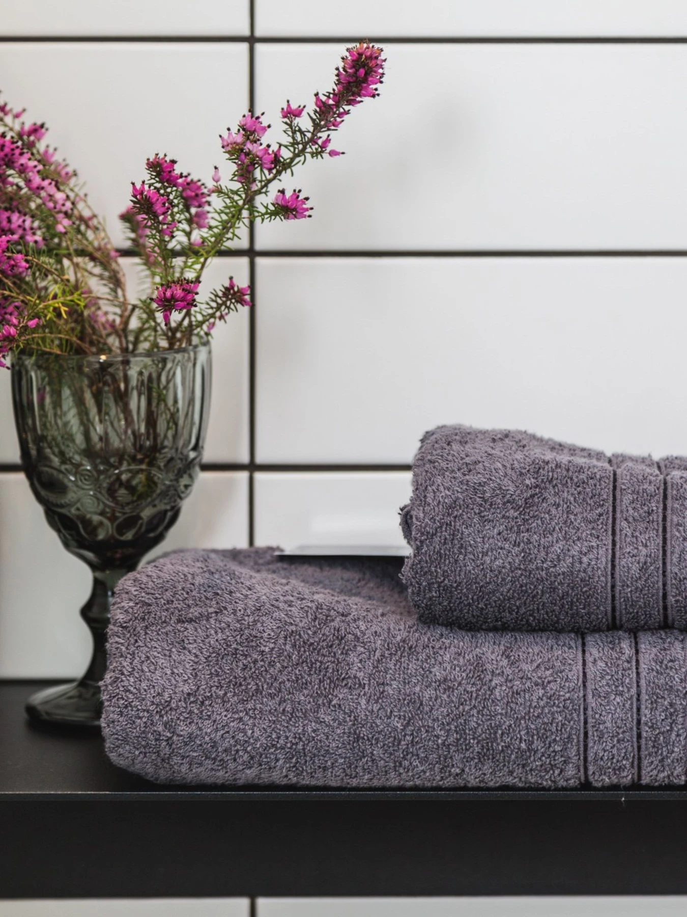 Полотенце махровое с бортом высокой плотности Antracite Ecotton модель 24403 Фото
