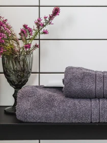 Полотенце махровое с бортом высокой плотности Antracite Ecotton модель 24403 Фото