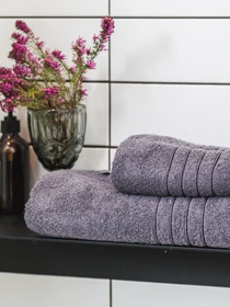 Полотенце махровое с бортом высокой плотности Antracite Ecotton модель 24403 Фото