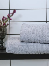 Рушник махровий з бортом високої щільності Light Grey Ecotton модель 22616 Фото