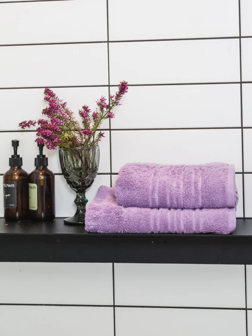 Полотенце махровое с бортом высокой плотности Lilac Ecotton модель 22623 Фото