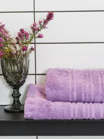 Полотенце махровое с бортом высокой плотности Lilac Ecotton модель 22623 Фото