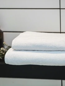 Полотенце махровое высокой плотности 430 гр./м2 белый White Ecotton модель 23119 Фото