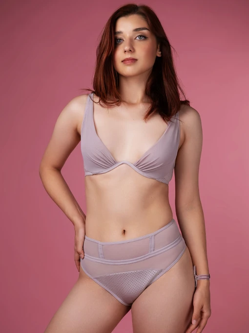 Нижня білизна Brabrabra модель SLZ24701073_grey-lilac Фото