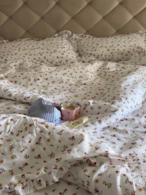 Комплект постельного белья из ткани ранфорс цветочный с рюшами. BedclozZzes модель 13467 Фото