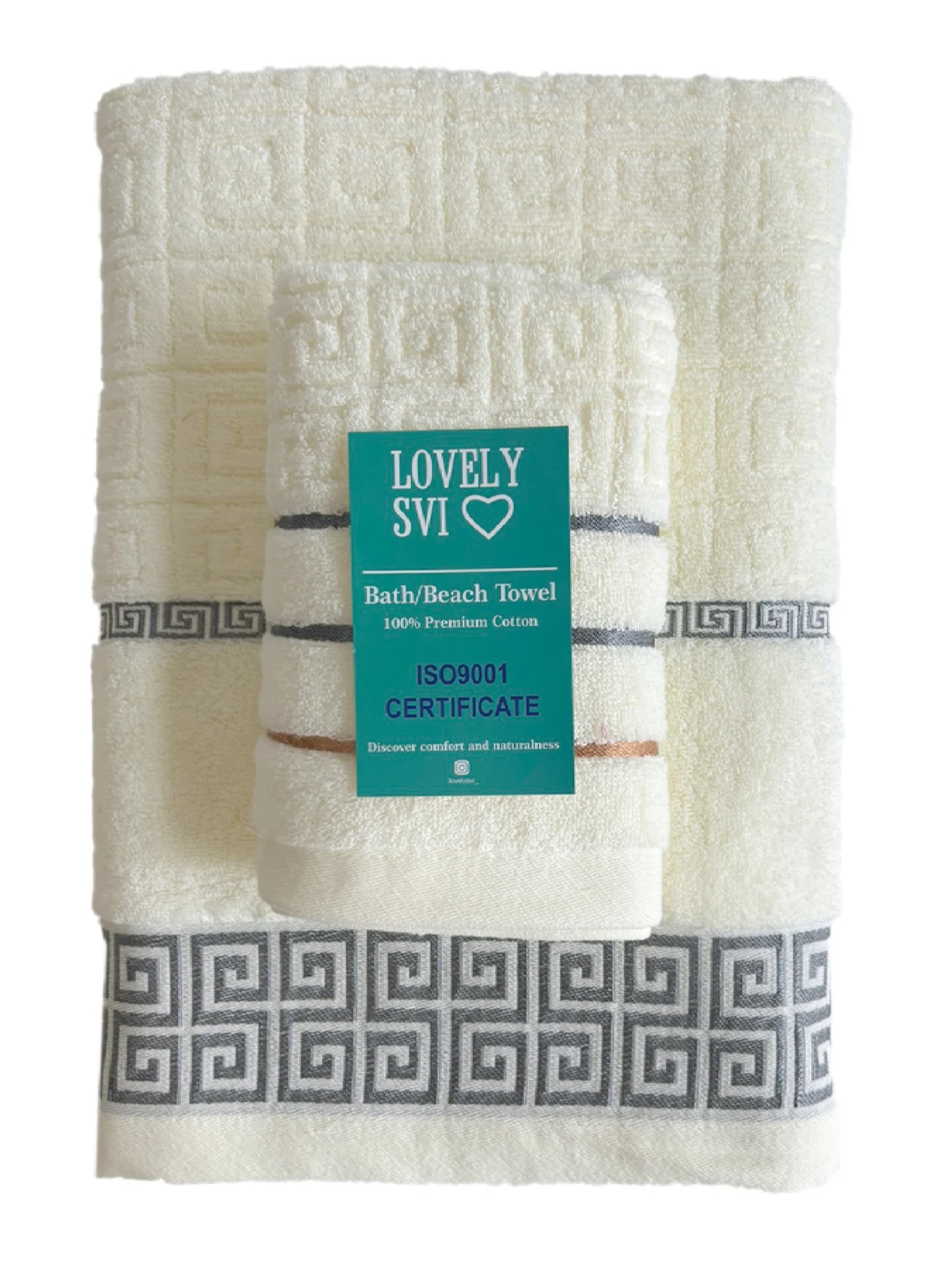 Набор 2 жаккардовые полотенца Lovely Svi для ванной, отелей, SPA, саун 70х140 см + 35 х 75 см Версаче Бежевый Lovely Svi модель 2561103 Набор 2 жаккардовые полотенца Lovely Svi для ванной, отелей, SPA, саун 70х140 см + 35 х 75 см Версаче Бежевый Lovely Svi модель 2561103 Фото