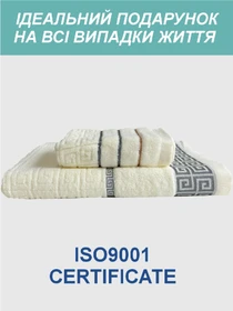 Набор 2 жаккардовые полотенца Lovely Svi для ванной, отелей, SPA, саун 70х140 см + 35 х 75 см Версаче Бежевый Lovely Svi модель 2561103 Фото