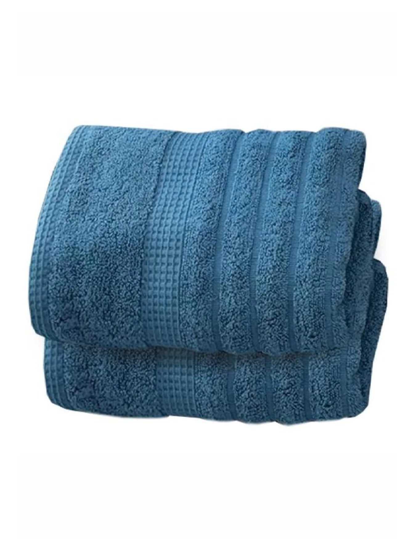 Набор 2 жаккардовых полотенца для ванной, отелей, СПА, в подарок, Oxford Stripe Синий Lovely Svi модель 451124 Набор 2 жаккардовых полотенца для ванной, отелей, СПА, в подарок, Oxford Stripe Синий Lovely Svi модель 451124 Фото